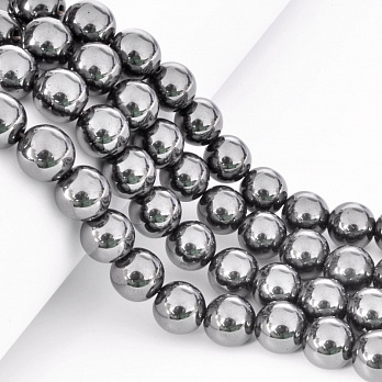 Бусины Гематит, Натур. камень, 12 мм, Круглые (BUS-051818)
