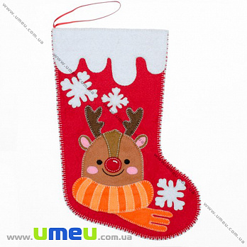 Набір з фетру для створення іграшки, Новорічний чобіток ФН-64, 25х35 см (FLT-035519)