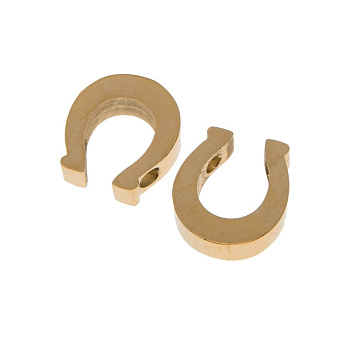 Намистина з нержавіючої сталі Підкова, 10х9 мм, Золото (STL-055257)