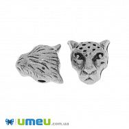 Намистини мет. Леопард, 10х9х7 мм, Античне срібло (BUS-025607)