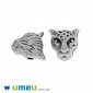 Намистини мет. Леопард, 10х9х7 мм, Античне срібло (BUS-025607)