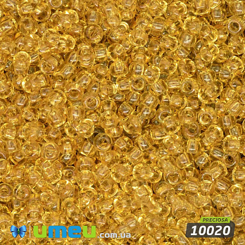 Бісер чеський №110/10020, Бежевий світлий, Прозорий, 10/0 (BIS-003721)