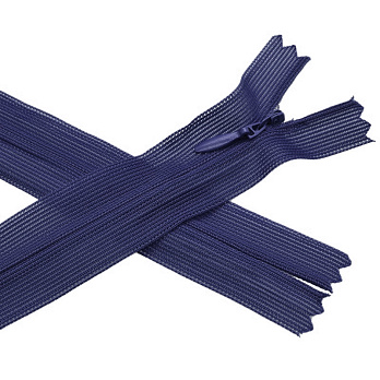 Молния потайная неразъемная, 50 см, Тип 3, Синяя темная (ZIP-060430)