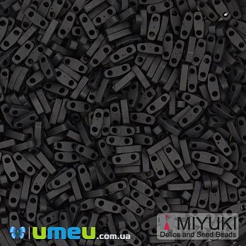 Бисер японский Miyuki QUARTER TILA №401F, 5х1,2 мм, Черный матовый (BIS-046089)