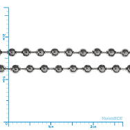 Цепь с шариками, Темное серебро, 2 мм (ZEP-040227)