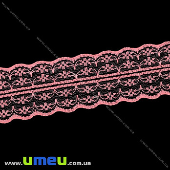 Кружево тонкое, 45 мм, Коралловое (LEN-020678)