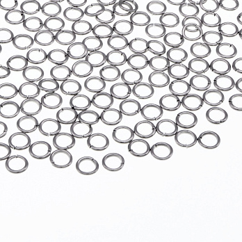Колечки из нерж. стали, 4 мм, 0,7 мм, Темное серебро (STL-055858)