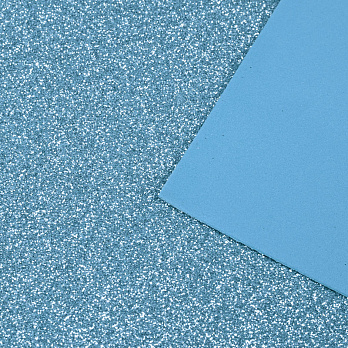 Фоаміран глітерний, 2 мм, Блакитний, 20х30 см (FOM-056428)