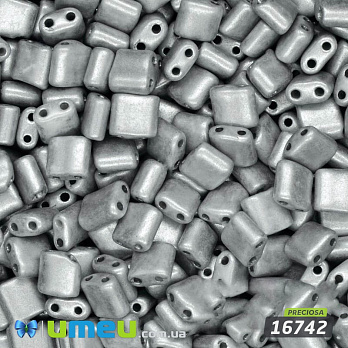 Бисер чешский Каро №16742, 5х5 мм, Серый металлизированный (BIS-026306)