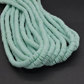 Намистини з полімерної глини, 6 мм, М'ятні світлі (BUS-044116)