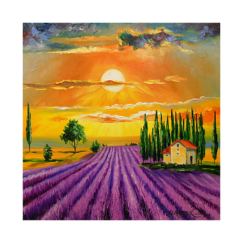 Набор алмазной живописи на подрамнике 30х30 см, Лавандовое поле (SXM-056353)