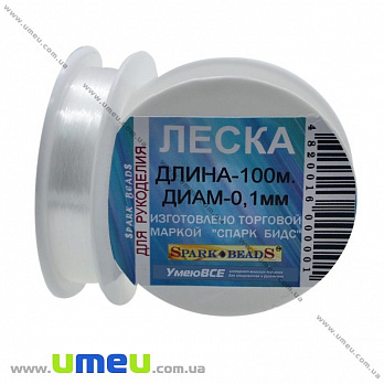 Волосінь (мононитка), 0,1 мм, Прозора (LES-010672)
