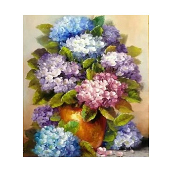 Набор алмазной живописи на подрамнике 50х40 см, Букет гортензий (SXM-061170)