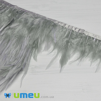 Пір'я півня на стрічці, 8-15 см, Сірі (PER-038924)