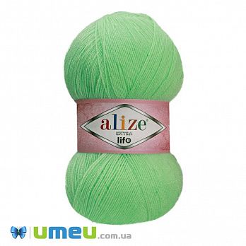 Пряжа Alize Extra Life 100 г, 480 м, Салатовая 915 (YAR-038427)