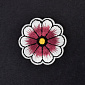Термоаппликация Цветок, 4 см, Бордовая (APL-060016)