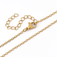 Основа на шию з нерж. ст. з подовжувачем, Золото, 1,7 мм, 40 см (STL-058321)