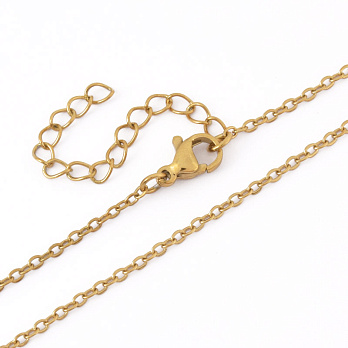 Основа на шию з нерж. ст. з подовжувачем, Золото, 1,7 мм, 40 см (STL-058321)