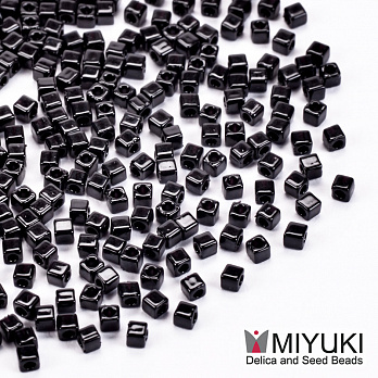 Бисер японский Miyuki Cubes SB18-401, 1,8 мм, Черный (BIS-051227)