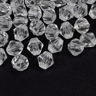 Бусины акриловые Биконусы, 8х8 мм, Прозрачные (BUS-059927)