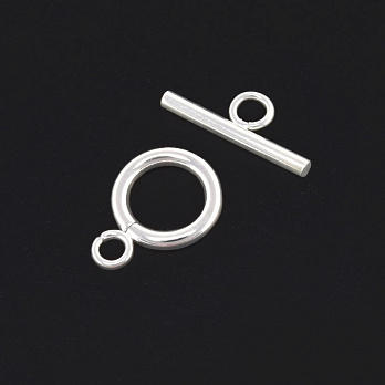 Тогл из нержавеющей стали, 18х16 мм, Светлое серебро (STL-060822)