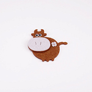 Декоративний виріб із фетру Бичок, 6х5 см, Коричневий (FLT-056535)