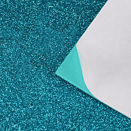 Фоаміран глітерний на клейовій основі, 2 мм, Бірюзовий, 20х30 см (FOM-056438)