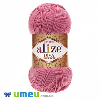 Пряжа Alize Diva Stretch 100 г, 400 м, Рожева 178 (YAR-038366)