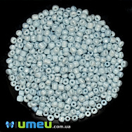 Бисер китайский крупный, 6/0, Голубой светлый перламутровый, 4 мм (BIS-037721)