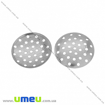 Заготовка Ситечко, 18 мм, Темное серебро (OSN-028406)