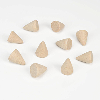 Деревянный конус без отверстия, 16х12 мм, Бук (BUS-057739)