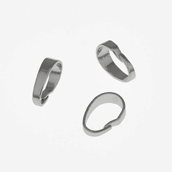 Держатели для кулона, 7х2 мм, Латунь с покрытием Родий (OSN-058524)