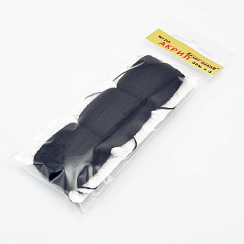Акриловые нитки, №1245, Черно-синие (MUL-058792)