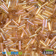 Бісер чеський Стеклярус 3, №11050, Бурштиновий прозорий райдужний, 7 мм (BIS-050519)