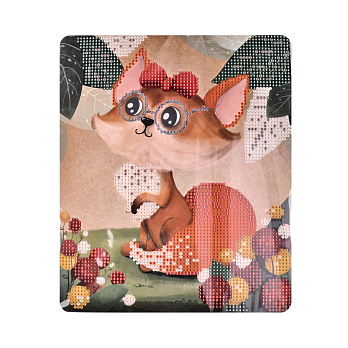 Набор алмазной живописи на картоне 25х21 см, Белочка-умница (SXM-056412)