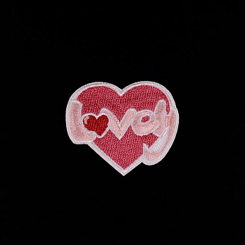 Аппликация на клеевой основе Сердечко, 4,5х4 см, Красная (APL-055025)