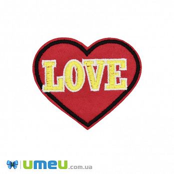 Термоаппликация Love, 6,5х6 см, Красная (APL-047665)