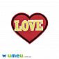 Термоаплікація Love, 6,5х6 см, Червона (APL-047665)
