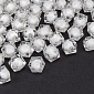 Намистини для сумок ОПТ Акрилові, Куб гранований, 8х7,5 мм, Білі (BUS-059646)