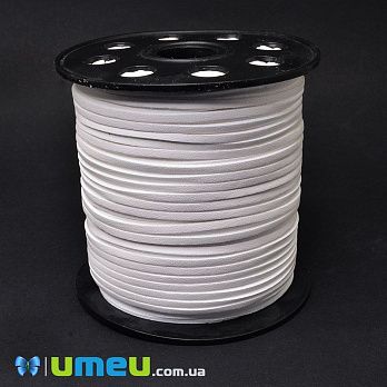 Замшево-кожаный шнур, 3 мм, Молочный (LEN-044154)