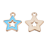 Підвіска метал. Зірка блакитна, 16х14 мм, Золото (POD-053716)