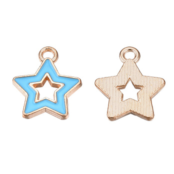 Подвеска метал. Звезда голубая, 16х14 мм, Золото (POD-053716)