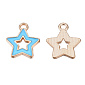 Підвіска метал. Зірка блакитна, 16х14 мм, Золото (POD-053716)