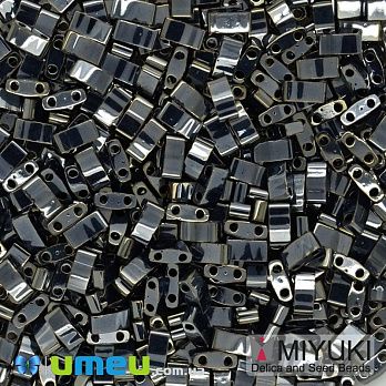 Бісер японський Miyuki HALF TILA №464, 5х2,3 мм, Мокрий асфальт (BIS-046075)
