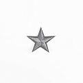 Термоаппликация Звезда, 3 см, Серая (APL-060032)