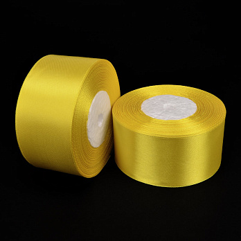 Атласная лента, 40 мм, Желтая (LEN-054132)