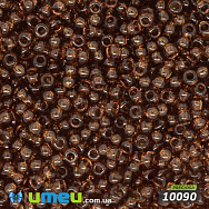 Бісер чеський №112/10090, Коричневий світлий, Прозорий, 10/0 (BIS-003723)
