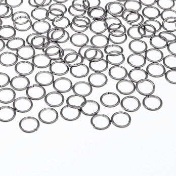 Колечка з нерж. сталі, 5 мм, 0,7 мм, Темне срібло (STL-055859)