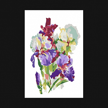 Картина по номерам 20х30 см, Ирисы (SXM-051537)