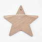 Підвіска дерев'яна Зірка, 9 см, Бук (DEC-058352)